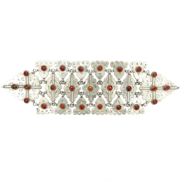 Tekke Headdress ornament glass and silver 38 x 12 cm